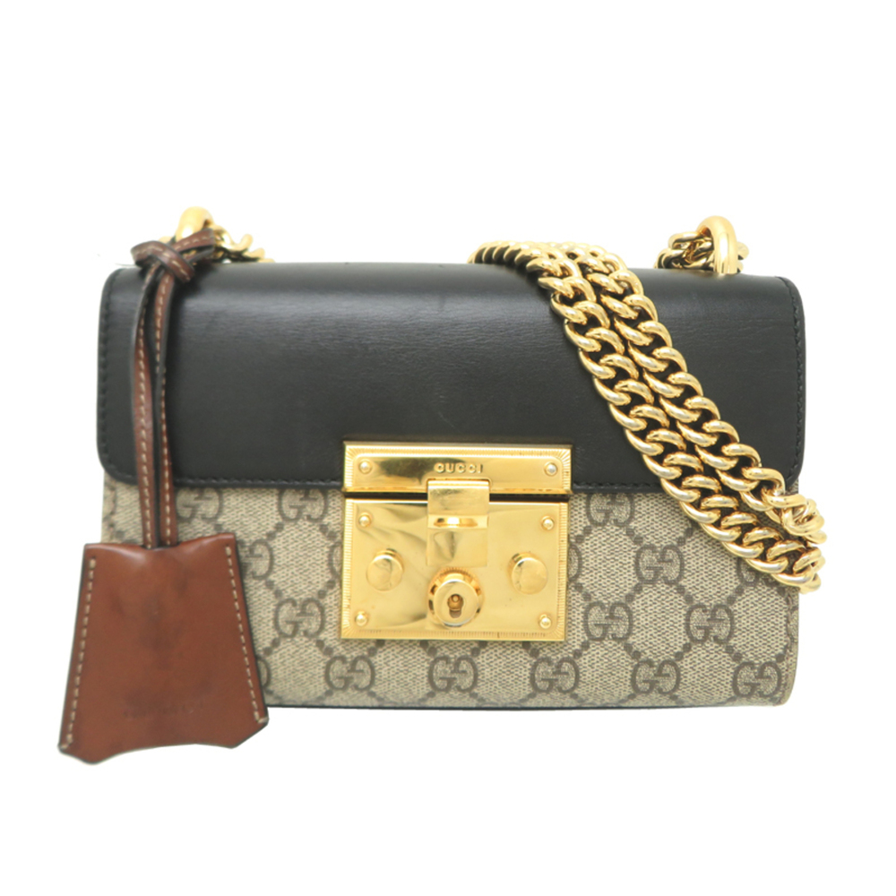 Gucci GG Supreme Chain Shoulder Bag for Women, 409487, Beige